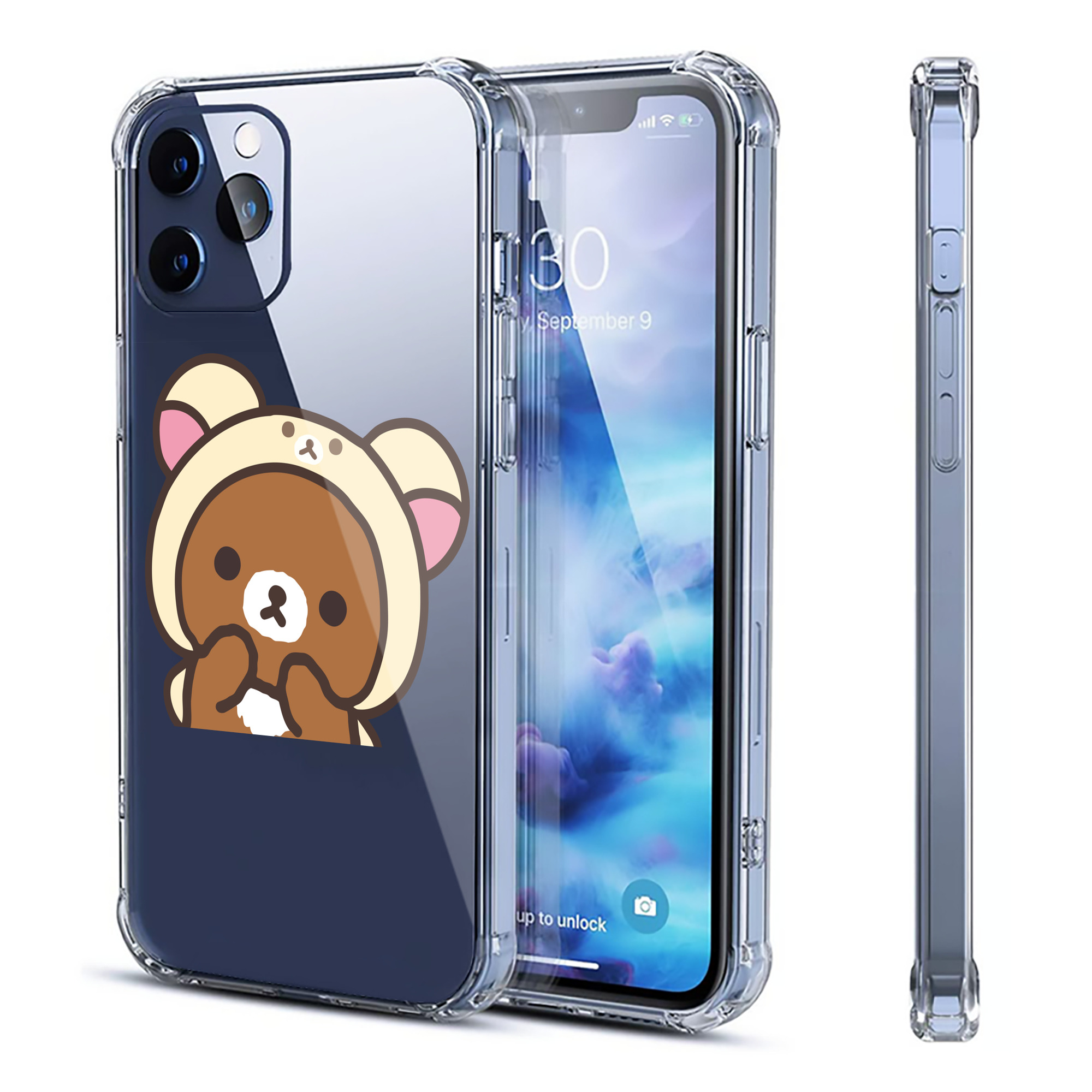 （画像用） リラックマ リラックマ キイロイトリ Rilakkuma Korilakkuma Kiiroitori 【iPhone 12シリーズ対応】透明スマホケース（クリアソフトケース）